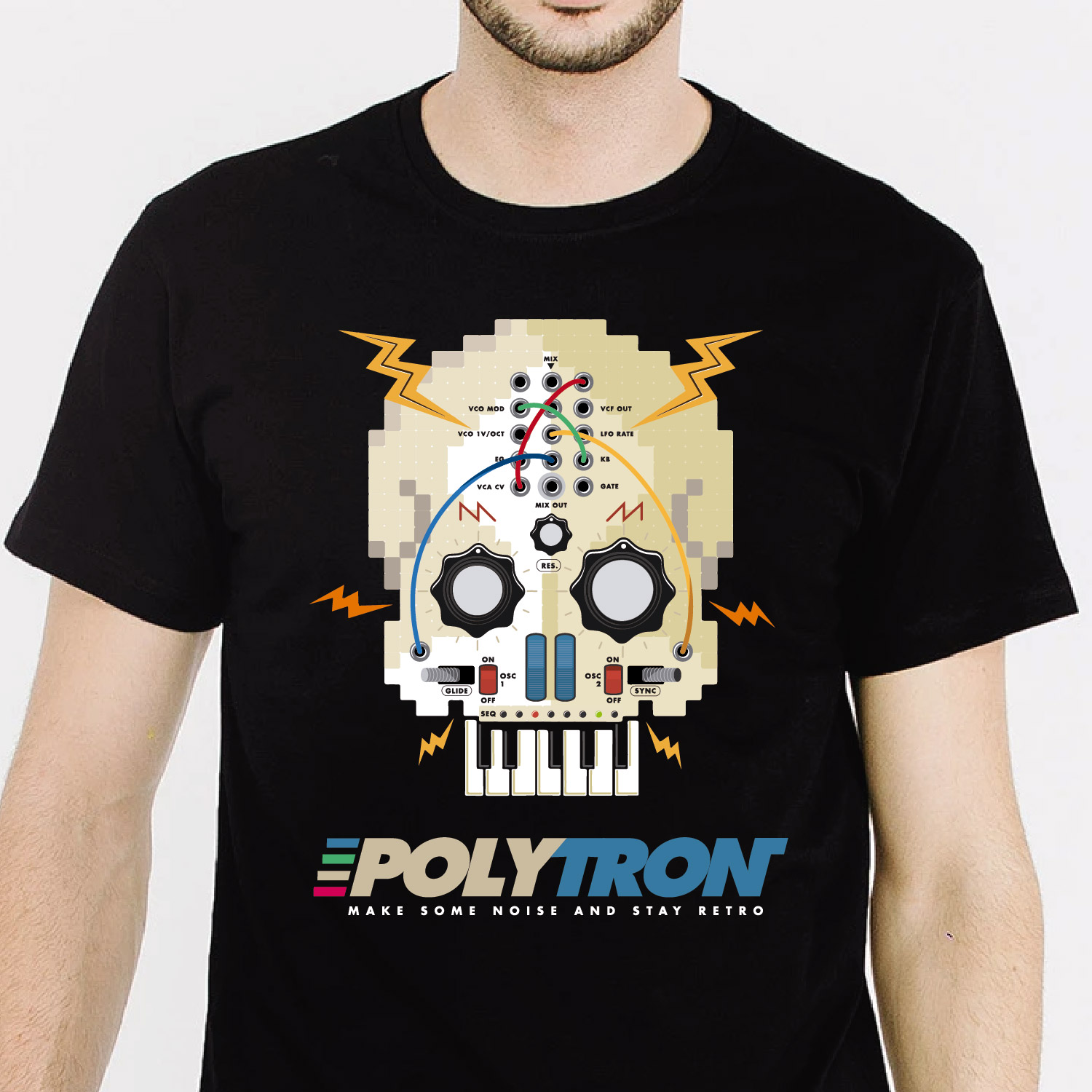 Polytron Retro Modular Skull t-shirt